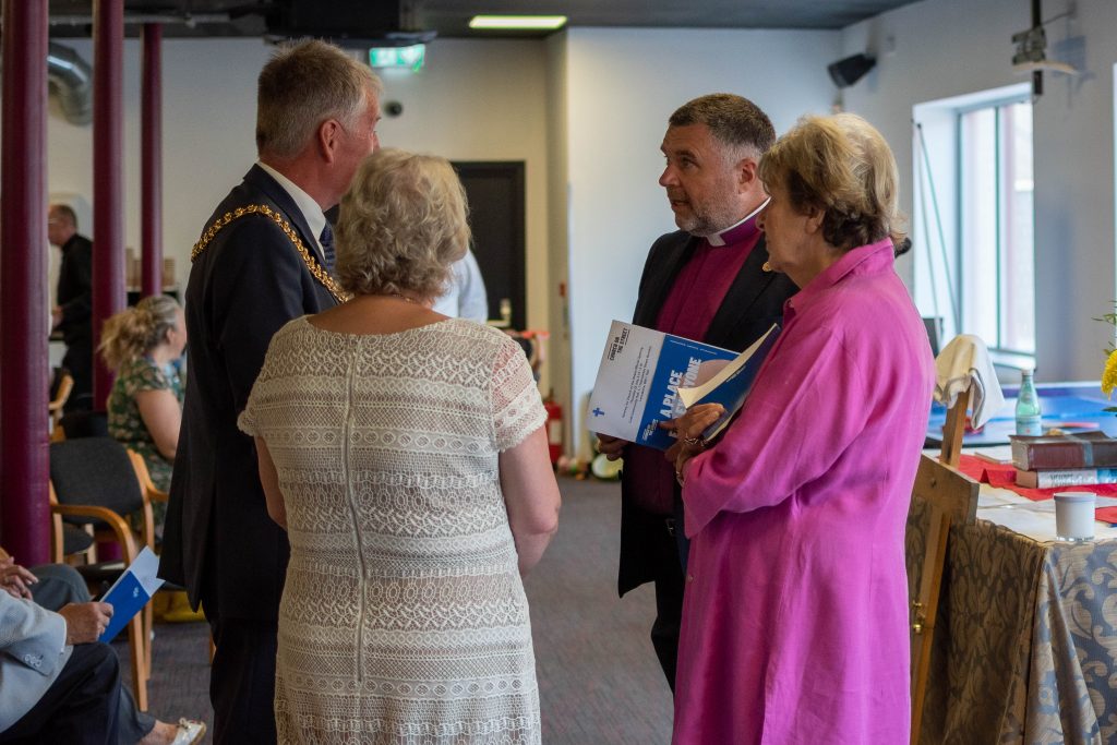 Bishop Steven with Lady Shuttleworth and the Mayor and Mayoress of Burnley
