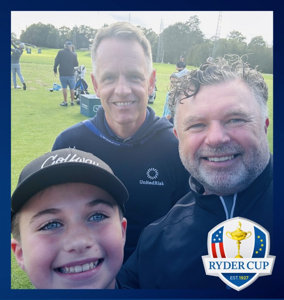Ryder Cup European Captain Luke Donald Archbishop Steven & his son Samual at the PGA BMW Championship, Wentworth, 13th September 2025