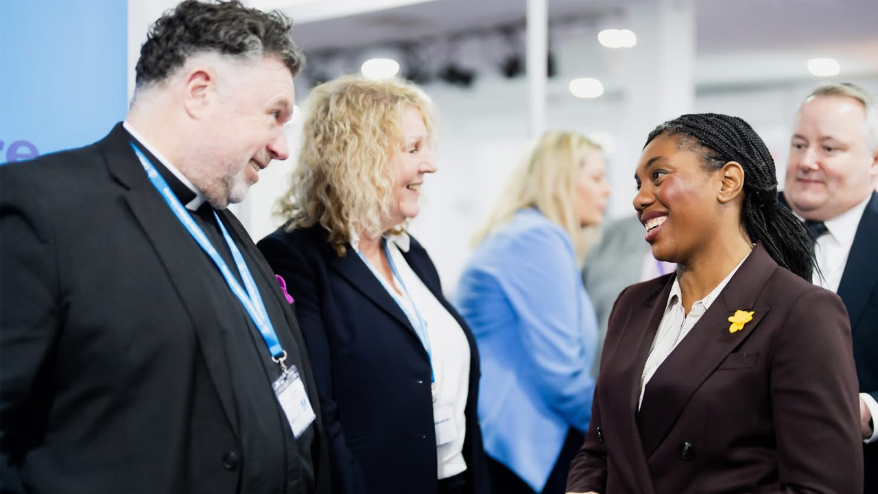 Bishop Steven with Kemi Badenoch